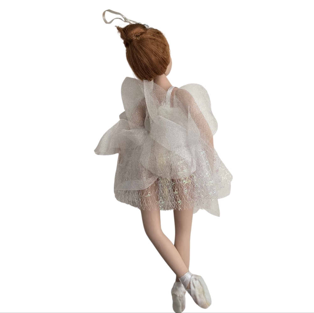 Vintage Porcelain Ballerina Fairy Angel Ornament 9" Cottagecore Shabby Chic - Picture 3 of 6